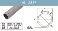 épaisseur 1.7mm 4m/Bar blanc argenté AL-2817 de tube de l'alliage 6063-T5 d'aluminium