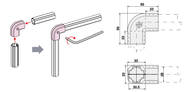 Rond de RoHS tube en aluminium AL-2 convenable de connexion de soudure de coude de 90 degrés