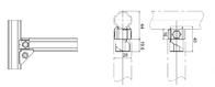 Montage interne multifonctionnel AL-1-S-T de tube ADC-12 de hausse en aluminium de montage