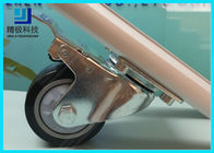 3-5 la roulette libre plate de pivot de PVC/ESD de pouce roule le plat - montez avec l'ensemble de frein