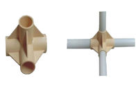 Garnitures de tuyau industrielles à trois voies professionnelles enes ivoire avec l'arrêt d'extrémité