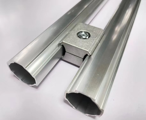 Sandblasting Aluminum Pipe Connector Lean Pipe Flexible Elbow Connector