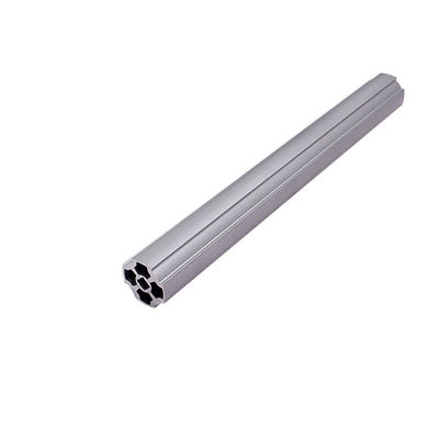 6063-T5 Flat Silvery Structural Aluminum Tubing with 28mm OD for Workbench and Cart