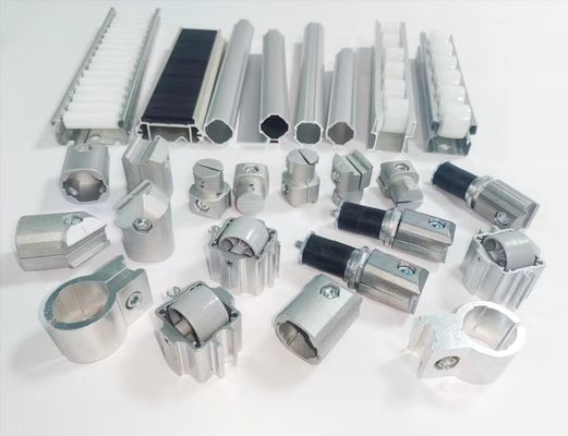 6063-T5 Flat Silvery Structural Aluminum Tubing with 28mm OD for Workbench and Cart