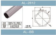 Diamètre en aluminium 28mm, argent d'appartement de l'épaisseur de paroi de tube 1.2mm AL-2812 blanc de tube de queue d'aronde