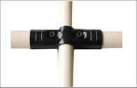 Connecteurs enduits noirs de tuyau en métal de connecteur croisé vertical de tuyau de système de support de tuyau