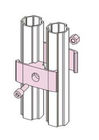 Connecteur en aluminium de parallèle de tube de moulage mécanique sous pression de montage de tube d'ISO9001 AL-11 double