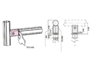 Le connecteur de tuyau de l'alliage AL-42 d'aluminium moulage mécanique sous pression 360 degrés tournant soutenant des pièces