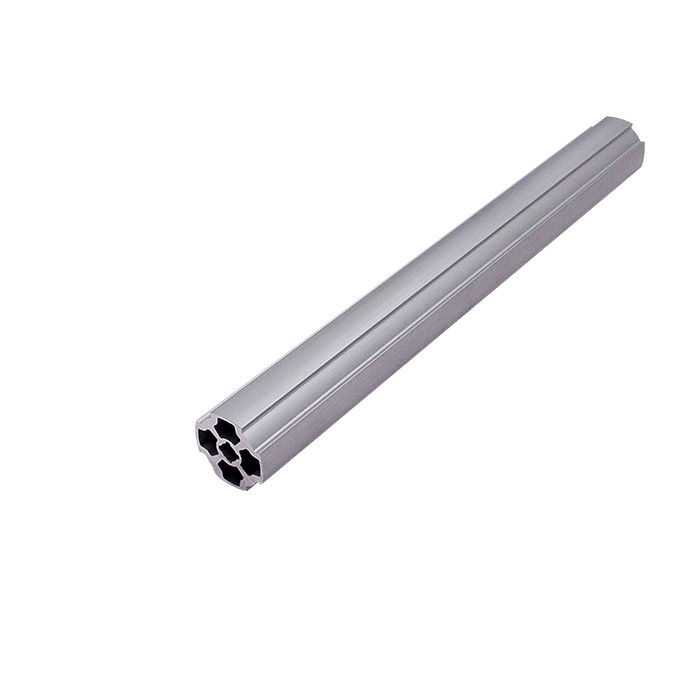 6063-T5 Flat Silvery Structural Aluminum Tubing with 28mm OD for Workbench and Cart