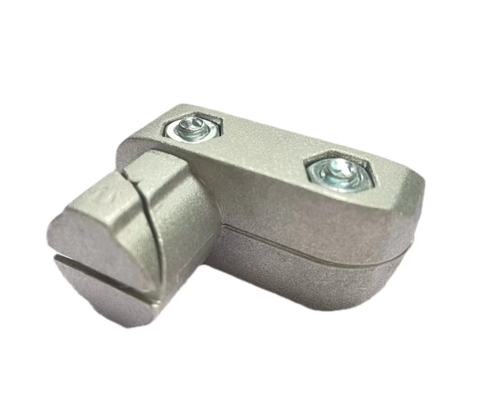 Connecteur de tube en aluminium argenté supportant le joint de coude flexible fixe ADC12