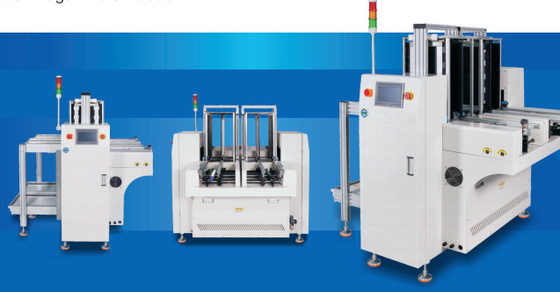 qualité Série SMT Machine de convoyeur de PCB/Dual Magazine Unloader Dimension limite 1475x1475x1220mm Hauteur du PCB 900±20mm usine