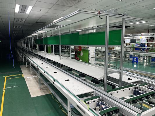 Ligne de convoyeur à chaîne double vitesse, ligne de production d'assemblage automatisée pour atelier