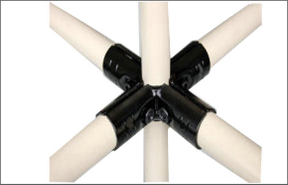 Garnitures communes en métal de croix composée de tuyau pour des lignes de production et des établis